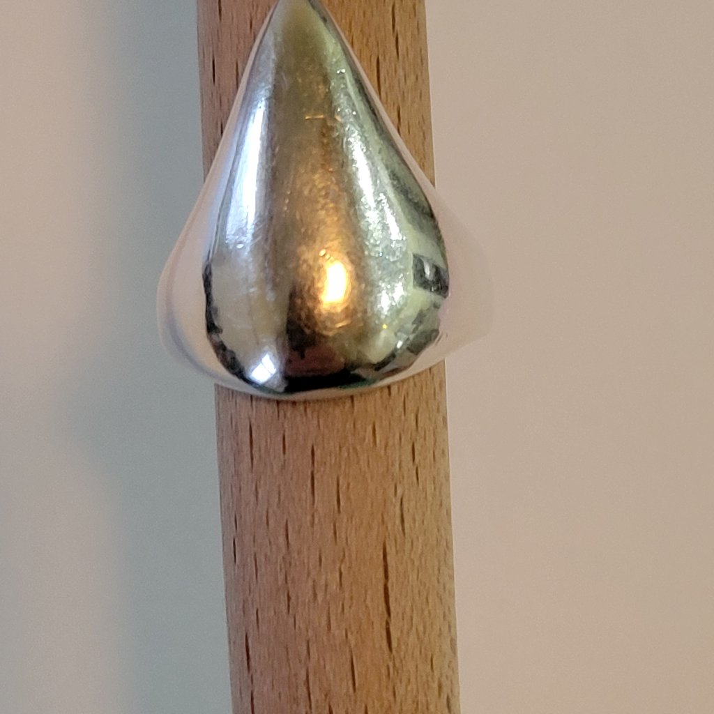 Solid Sterling Silver Teardrop Ring